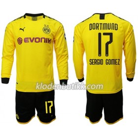 Borussia Dortmund Sergio Gomez 17 Barn Hjemmedraktsett 2019-2020 Langermet (+ Korte bukser)